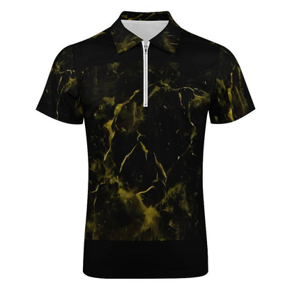 Men's Short Sleeve POLO Shirt with Zipper B470 (All-Over Printing)