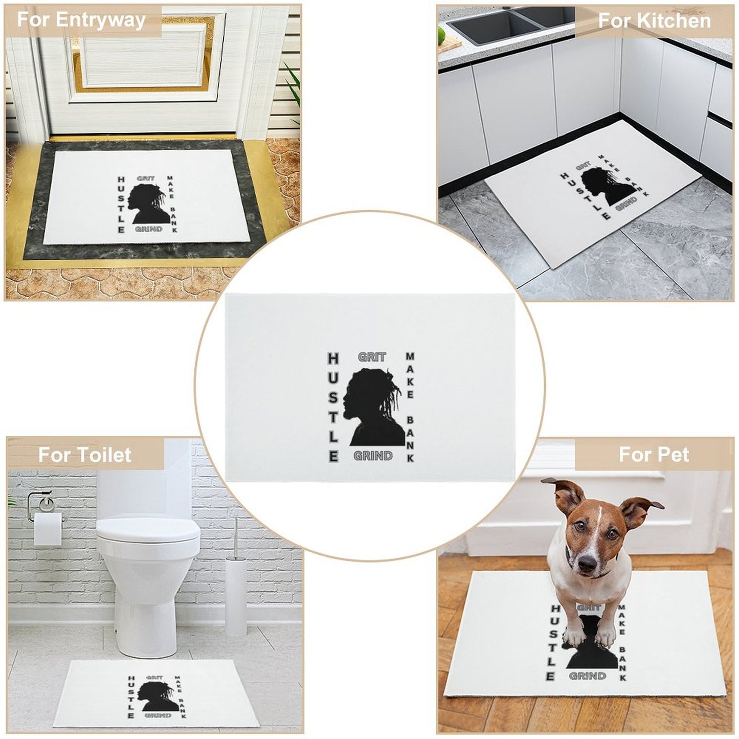Crystal Velvet Bedroom Floor Mat
