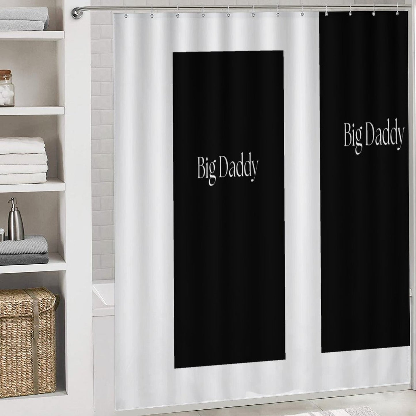 Shower Curtain Set with 3 Rugs