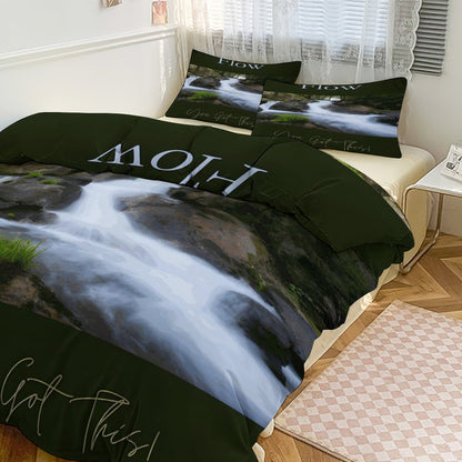 3-Piece Bedding Set-86"×70"/ 218×177cm (Dual-sidede Printing)