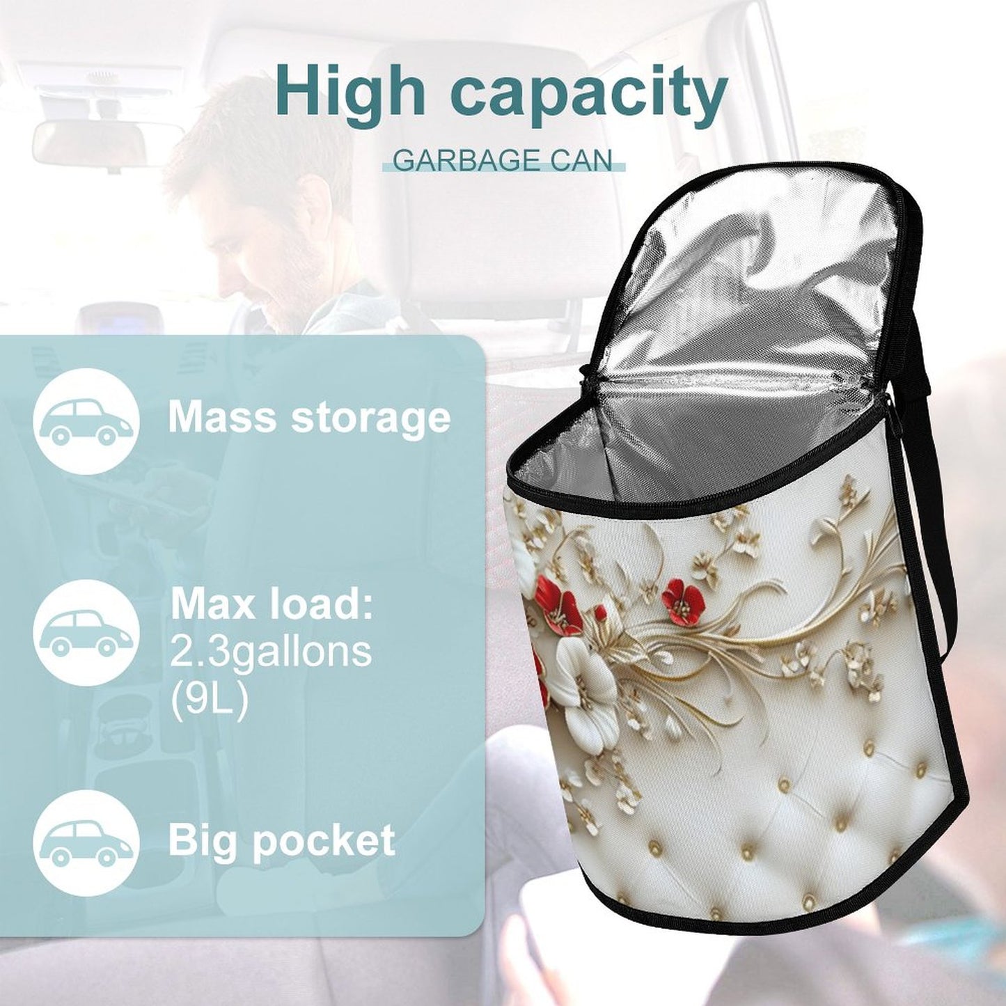 Collapsible Car Trash Bin