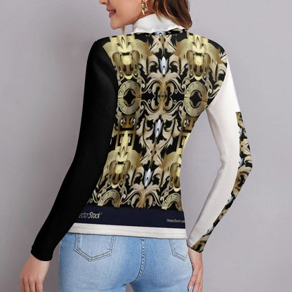 Women Long Sleeve Turtleneck Sweater MY08 (All-Over Printing)