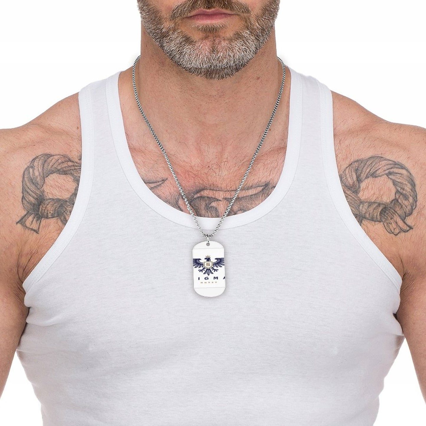 Memorial Necklace with Titanium Steel Square Pendant