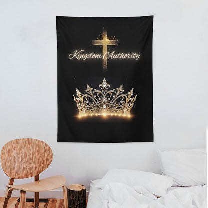 Wall Art with Vertical Tapestry