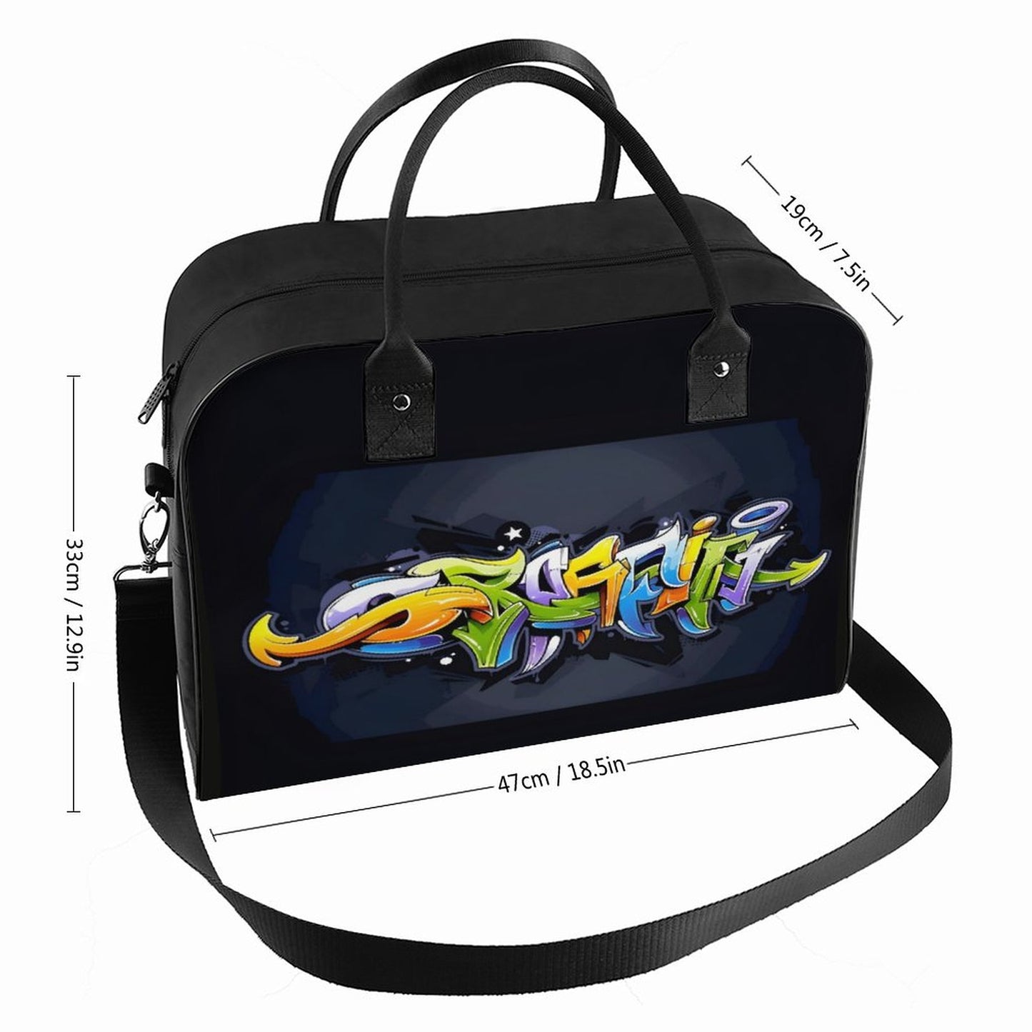 COLORFUL GRAFFITI Travel Bag with double zippers (waterproof)