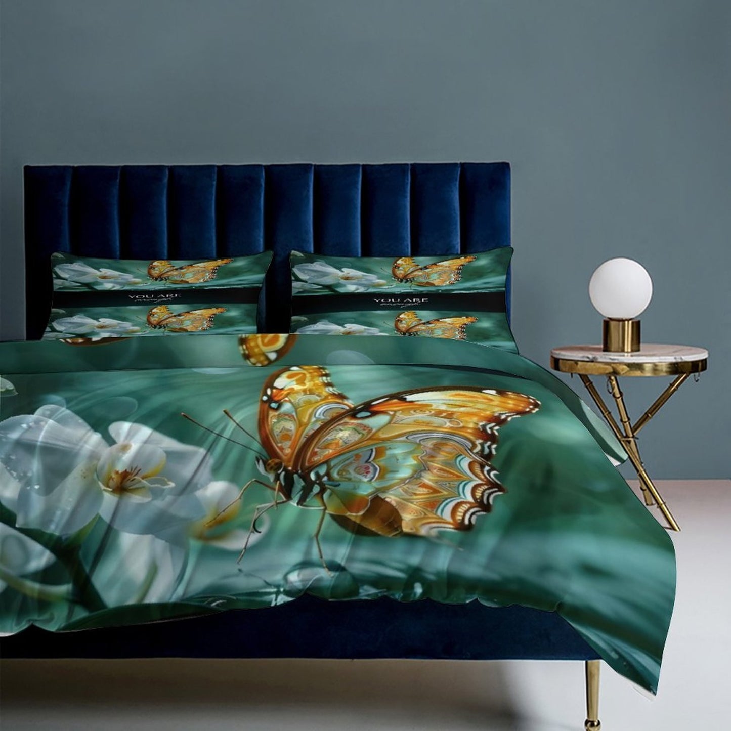 3-Piece Bedding Set (QUEEN) 90"x90"/ 229x229cm (Dual-sided Printing)-YOU ARE ENOUGH