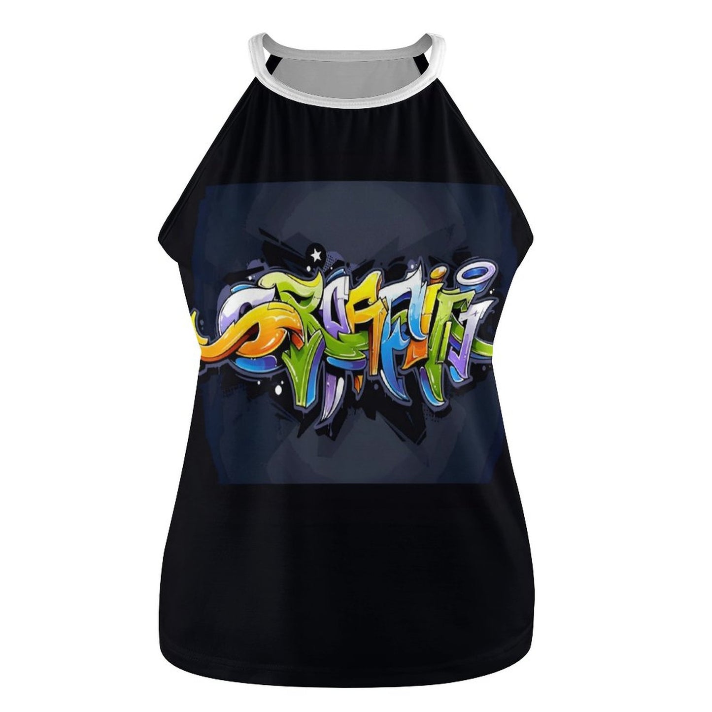 COLORFUL GRAFFITI Crewneck Tank Top-SMALL-5XL