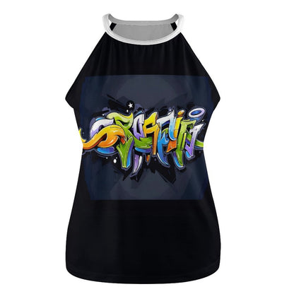 COLORFUL GRAFFITI Crewneck Tank Top-SMALL-5XL