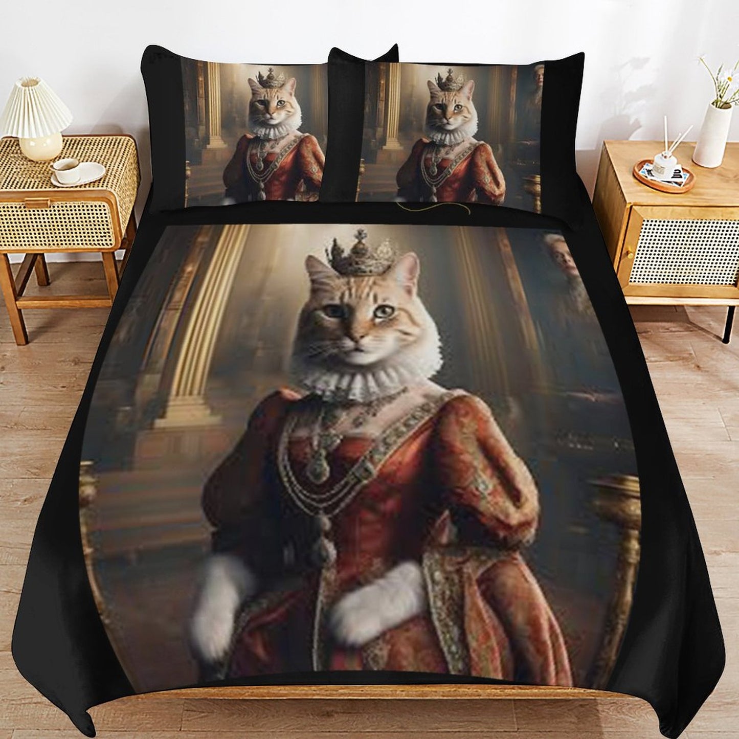 3-Piece Bedding Set-90"x90"/ 229x229cm (Dual-sided Printing)