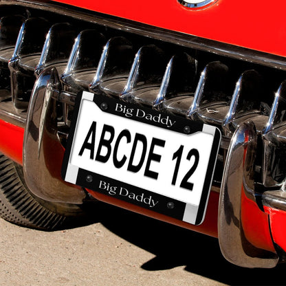 License Plate Frames with 4 Round Holes (1 Pair)