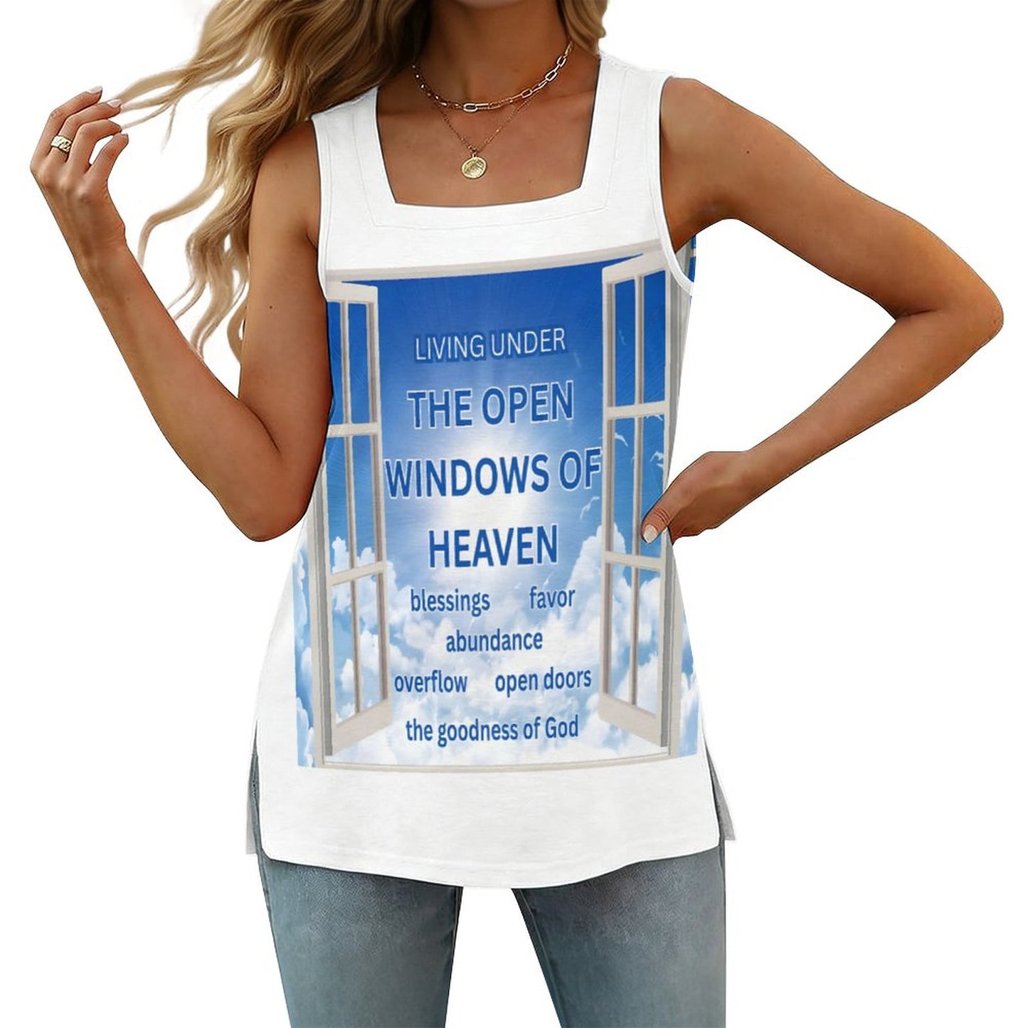 200gsm Square Neck Tank Top(All-Over Printing)