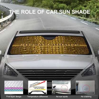 STREET CULTURE Alligator Car Sun Shade Cover-2 SIZES (oxford cloth/foam/aluminum foil)