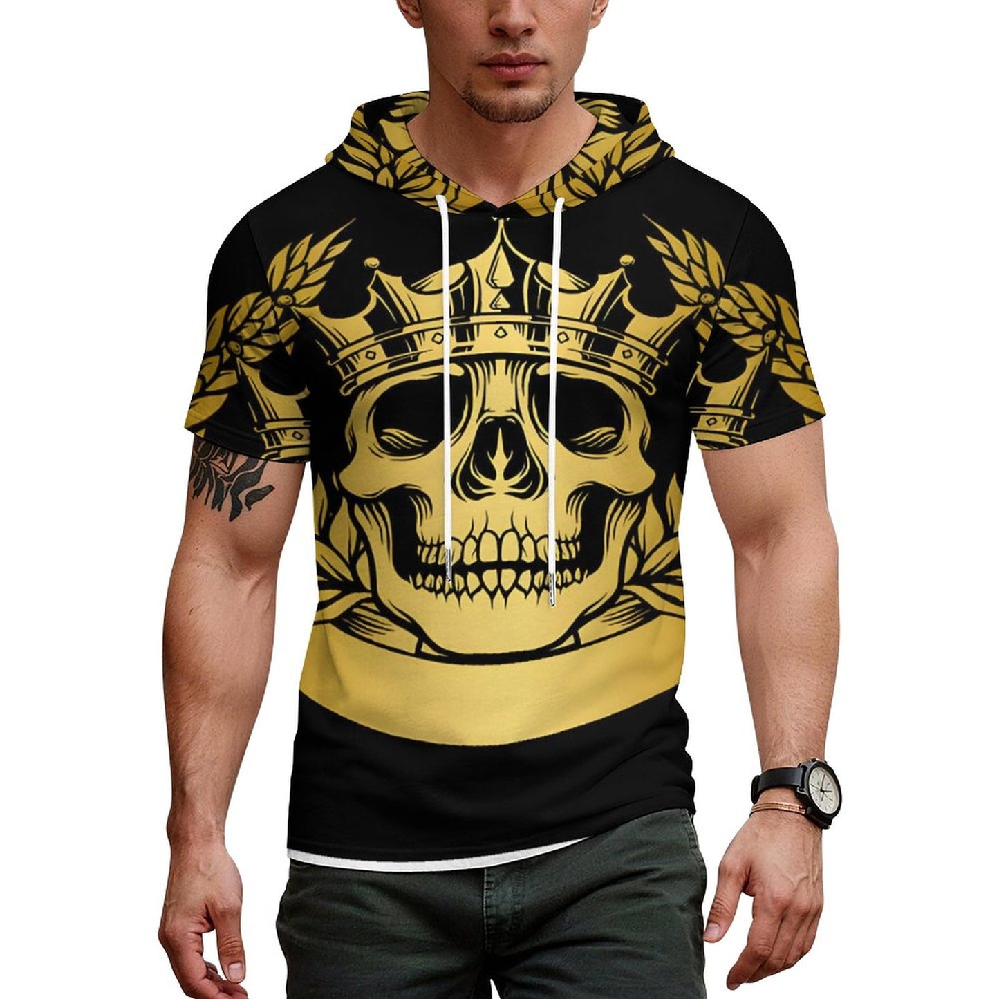 280gsm Men's Mid Sleeved Hoodie(All-Over Printing)