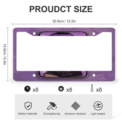 License Plate Frames with 4 Round Holes (1 Pair)