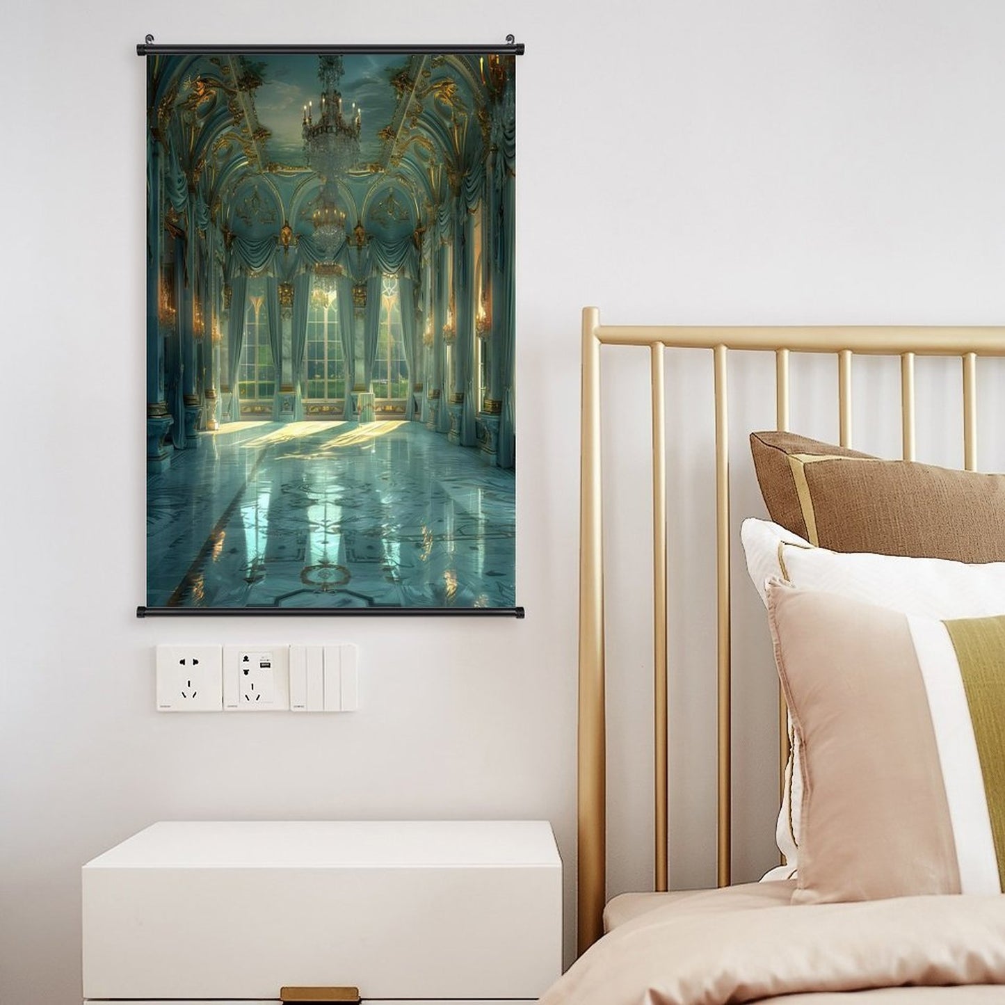 Canvas Hanging Poster with Scrolls-16"x24"/ 40x60cm
