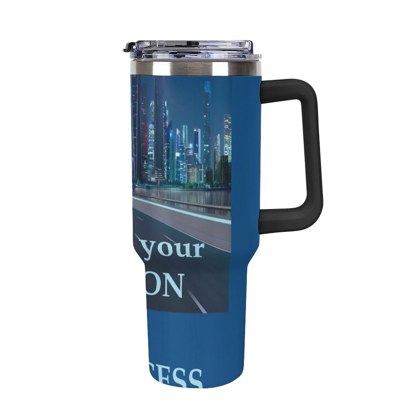 40oz Insulated Tumbler with Handle and Straw