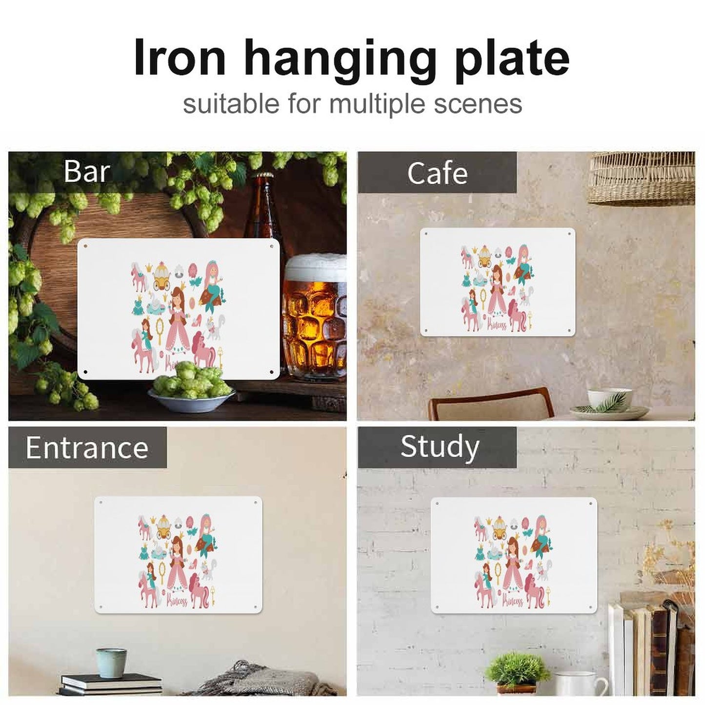 Horizontal Personalized Metal Wall Art Tin Sign-5.5"x7.9"/14x20cm
