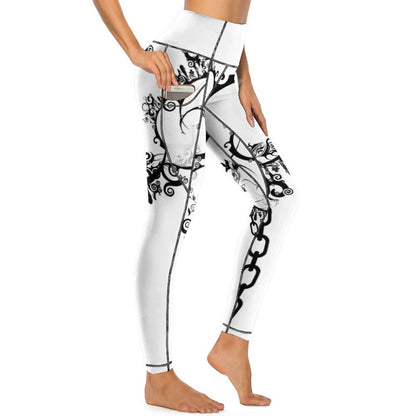 Custom Printed Yoga Pants with 2 Pockets CE003 (All-Over Printing)