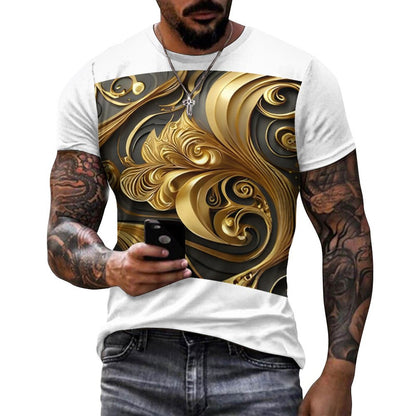 DTG 190gsm Cotton Comfort Short-Sleeve T-Shirt for Men(All-Over Printing)