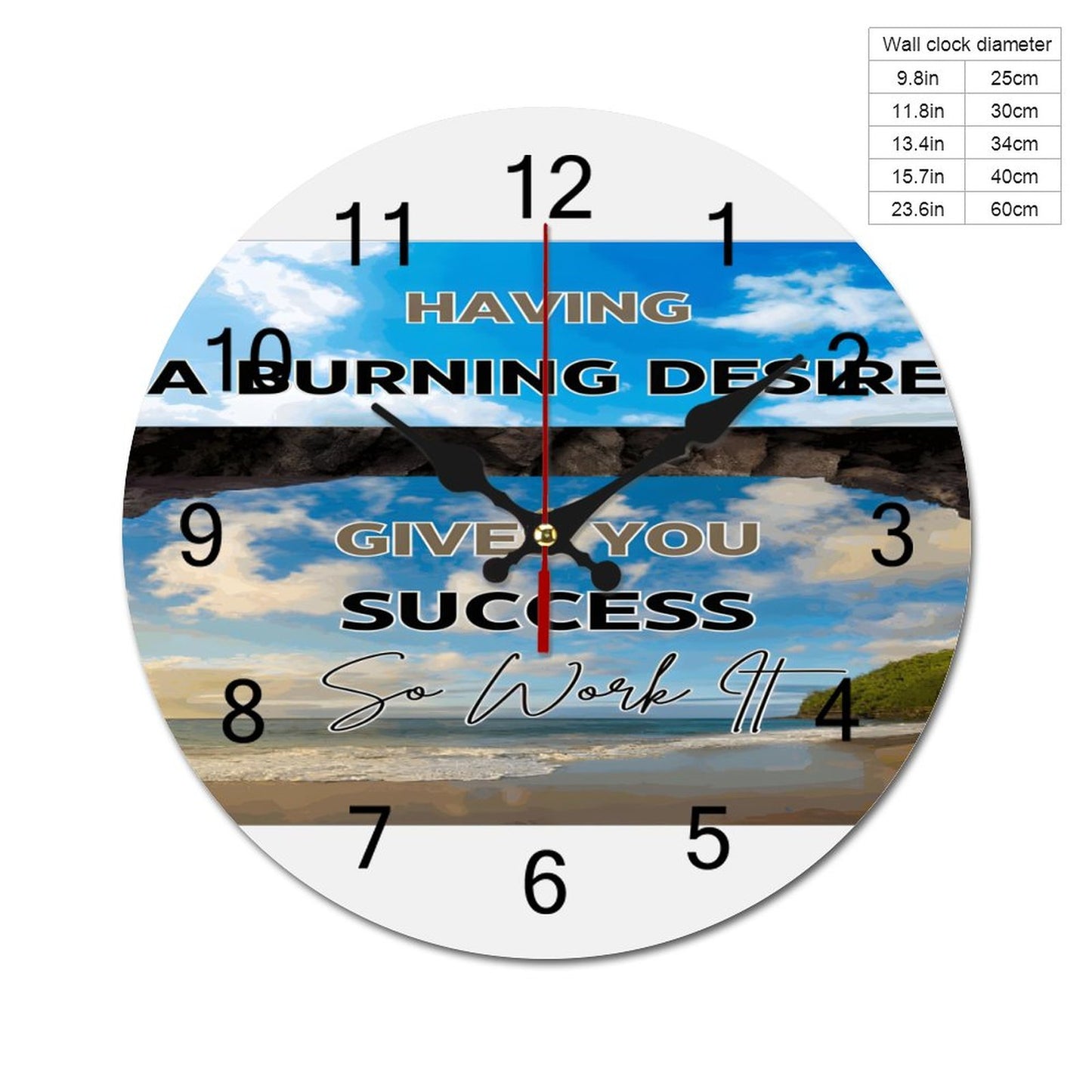 Concise Silent Wooden Wall Clock-9.84"x9.84"/ 25x25cm