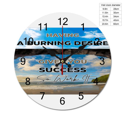 Concise Silent Wooden Wall Clock-9.84"x9.84"/ 25x25cm
