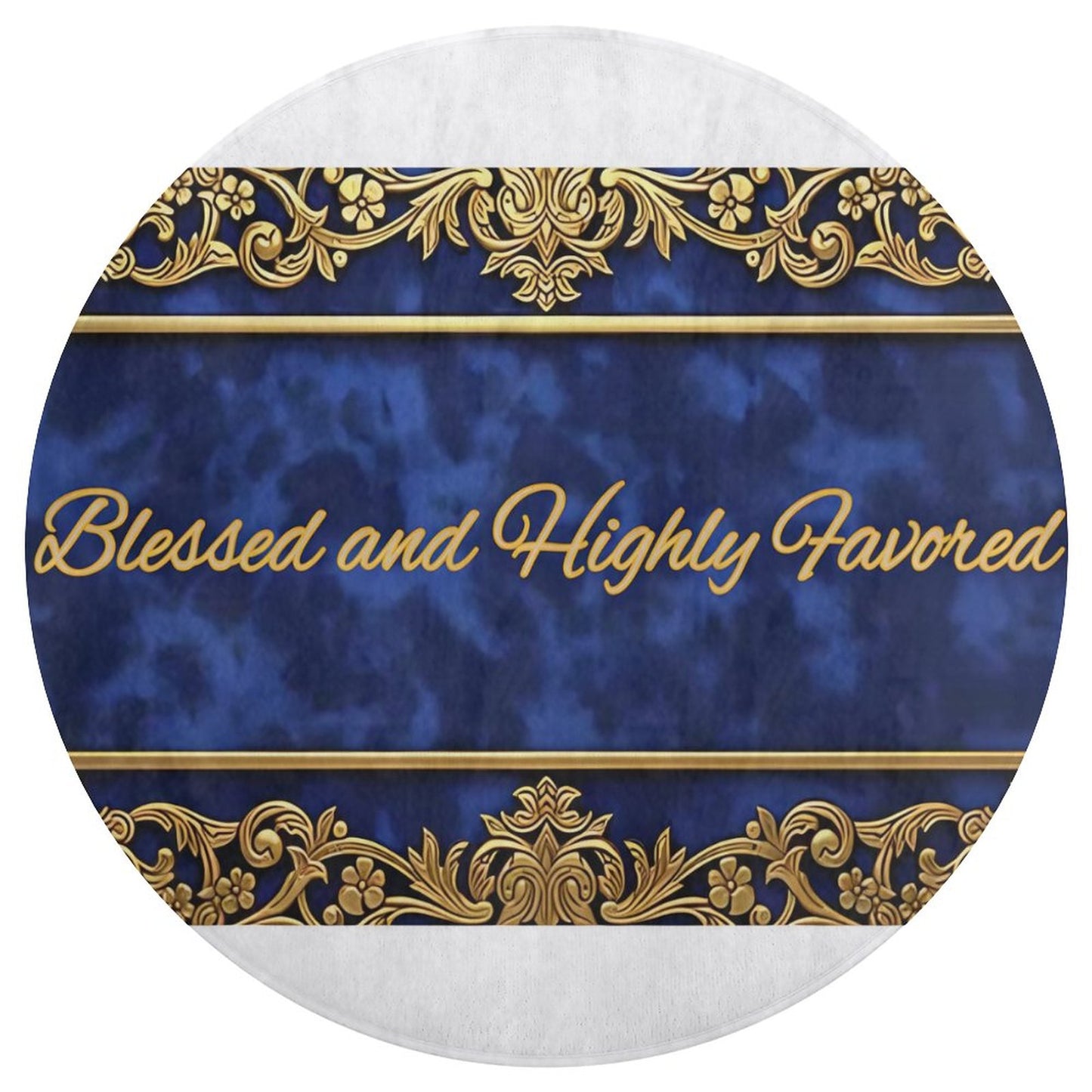 Round Coral Velvet Warm Floor Mat