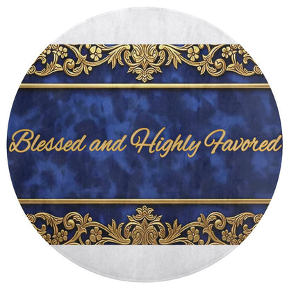 Round Coral Velvet Warm Floor Mat