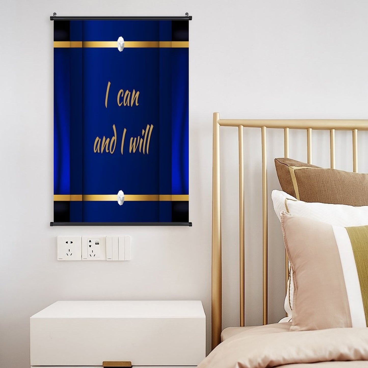 Canvas Hanging Poster with Scrolls-16"x24"/ 40x60cm