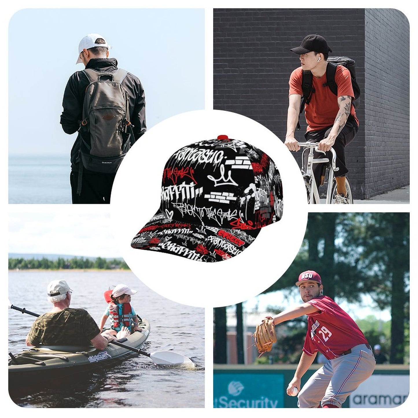 Bent Fitted Cap (All-Over Printing)