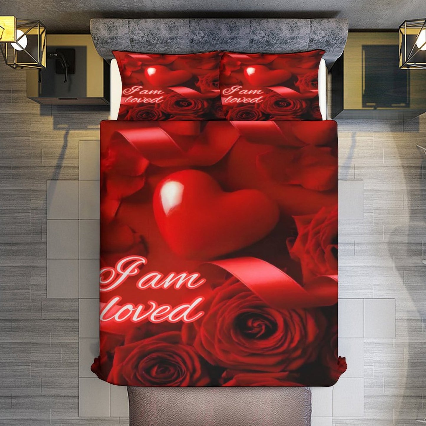 3-Piece Bedding Set-90"x90"/ 229x229cm (Dual-sided Printing)