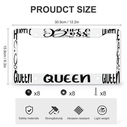 License Plate Frames with 4 Round Holes (1 Pair)