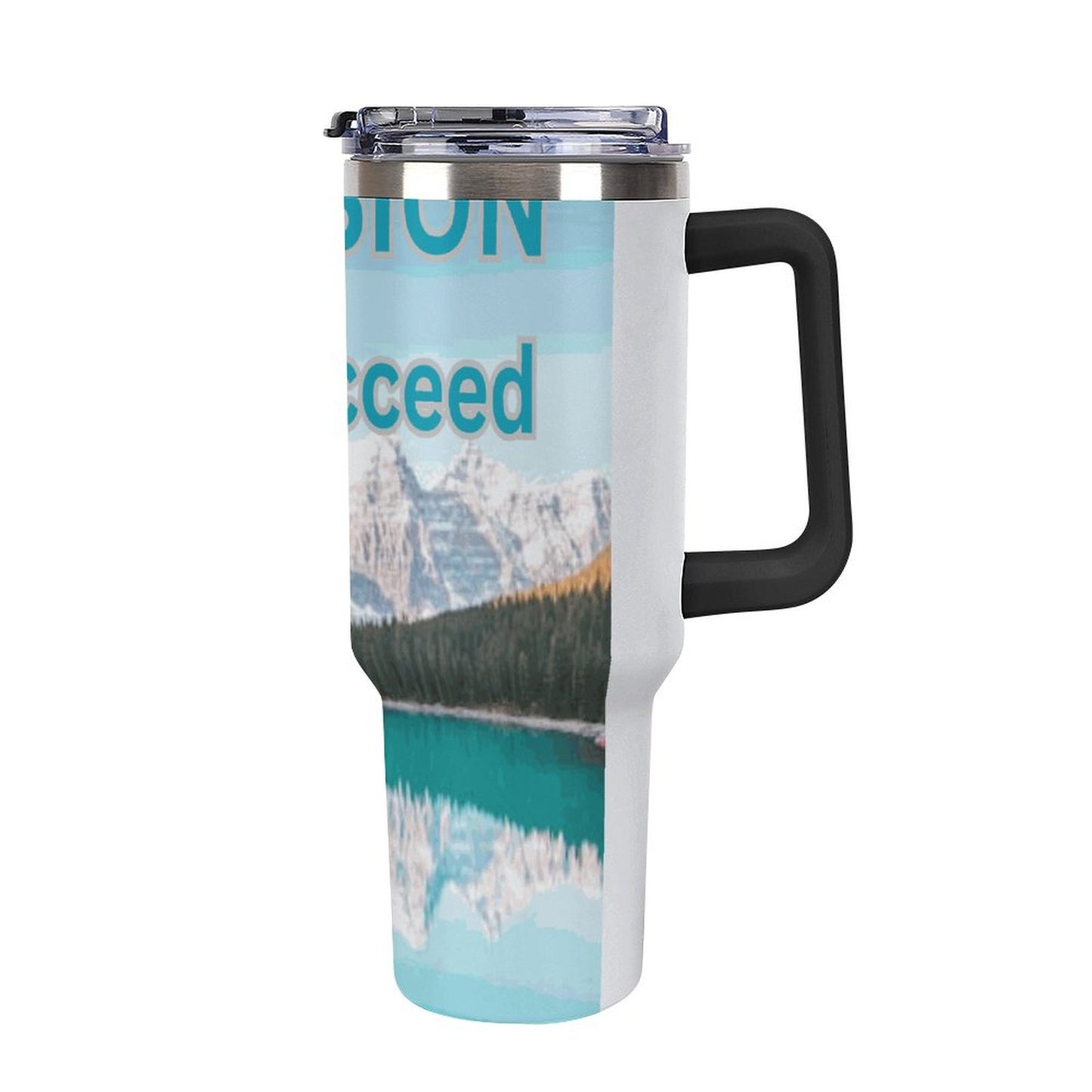 40oz Insulated Tumbler with Handle and Straw