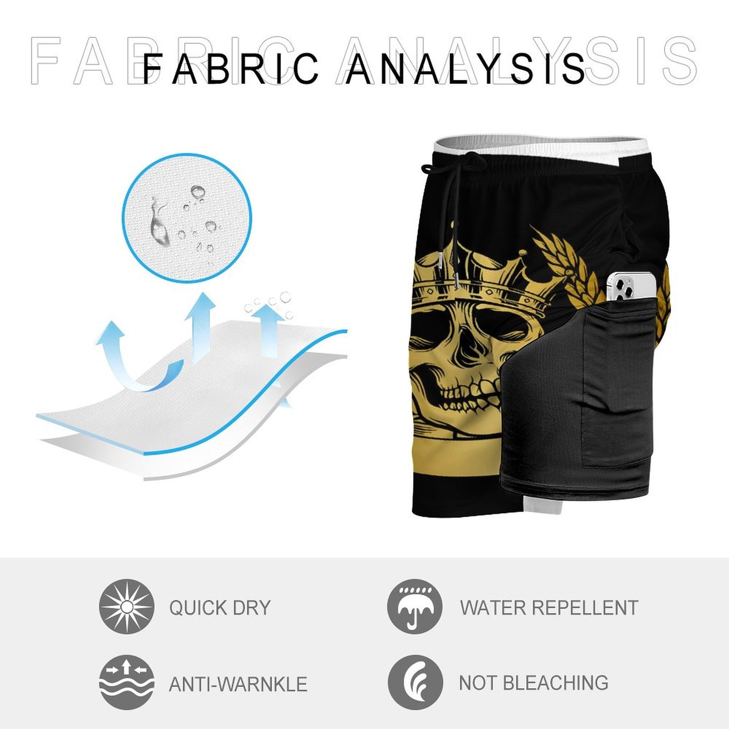 Men's Beach Shorts with 4 Pockets