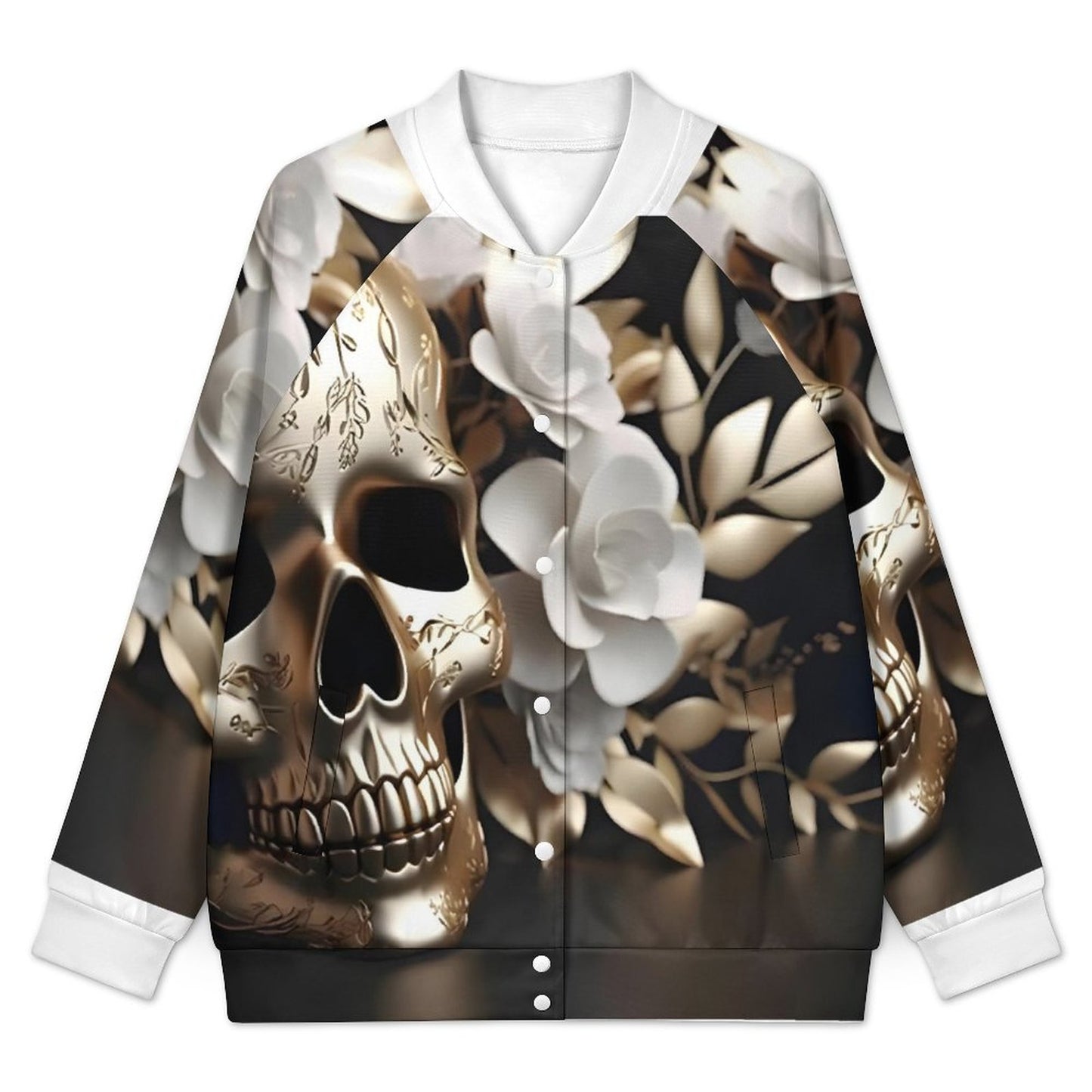 180gsm Women's Baseball Jacket(All-Over Printing)