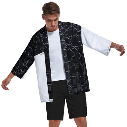 Drop Shoulder Male Kimono Cardigan ZS904 (All-Over Printing)