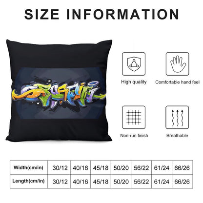 COLORFUL GRAFFITI Plush Pillowcase Set of 4