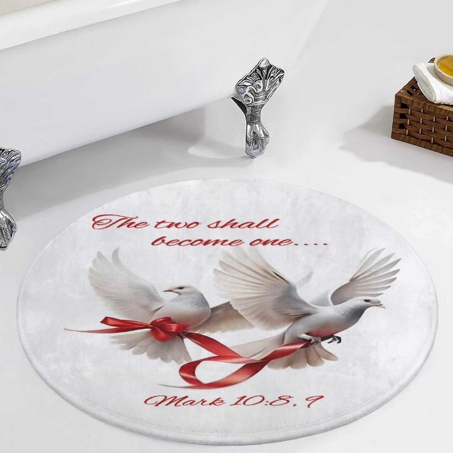 Round Coral Velvet Warm Floor Mat