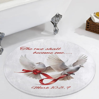 Round Coral Velvet Warm Floor Mat