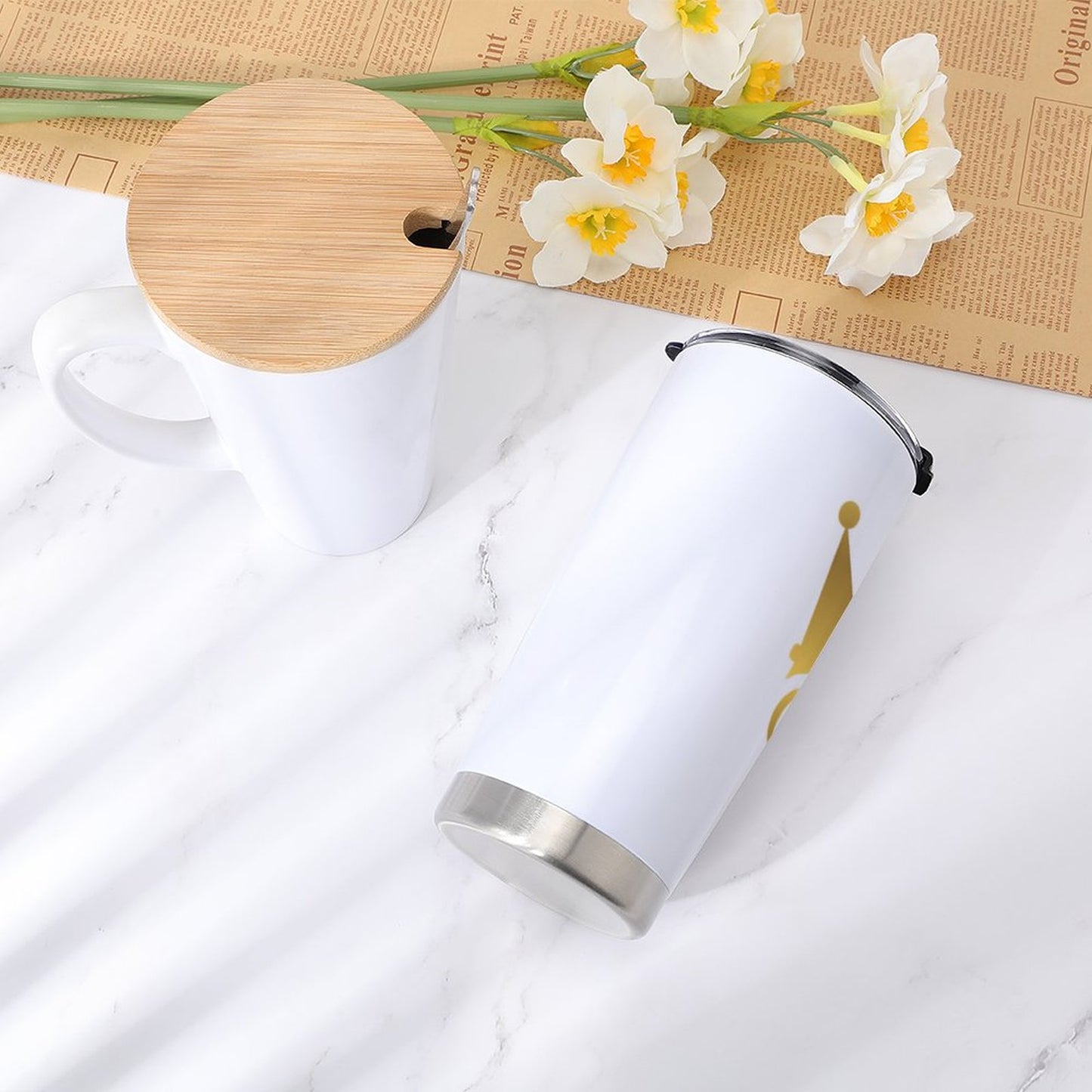 Car Travel Coffee Mug with Lid (All-Over Printing)