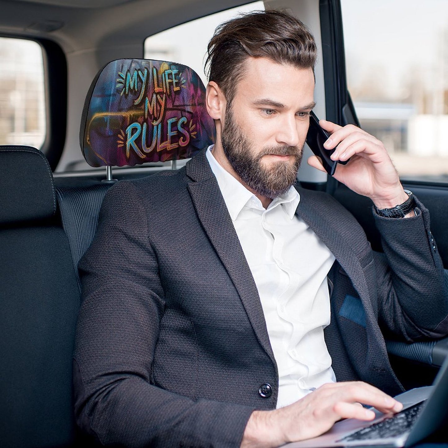 Custom Car Headrest Covers