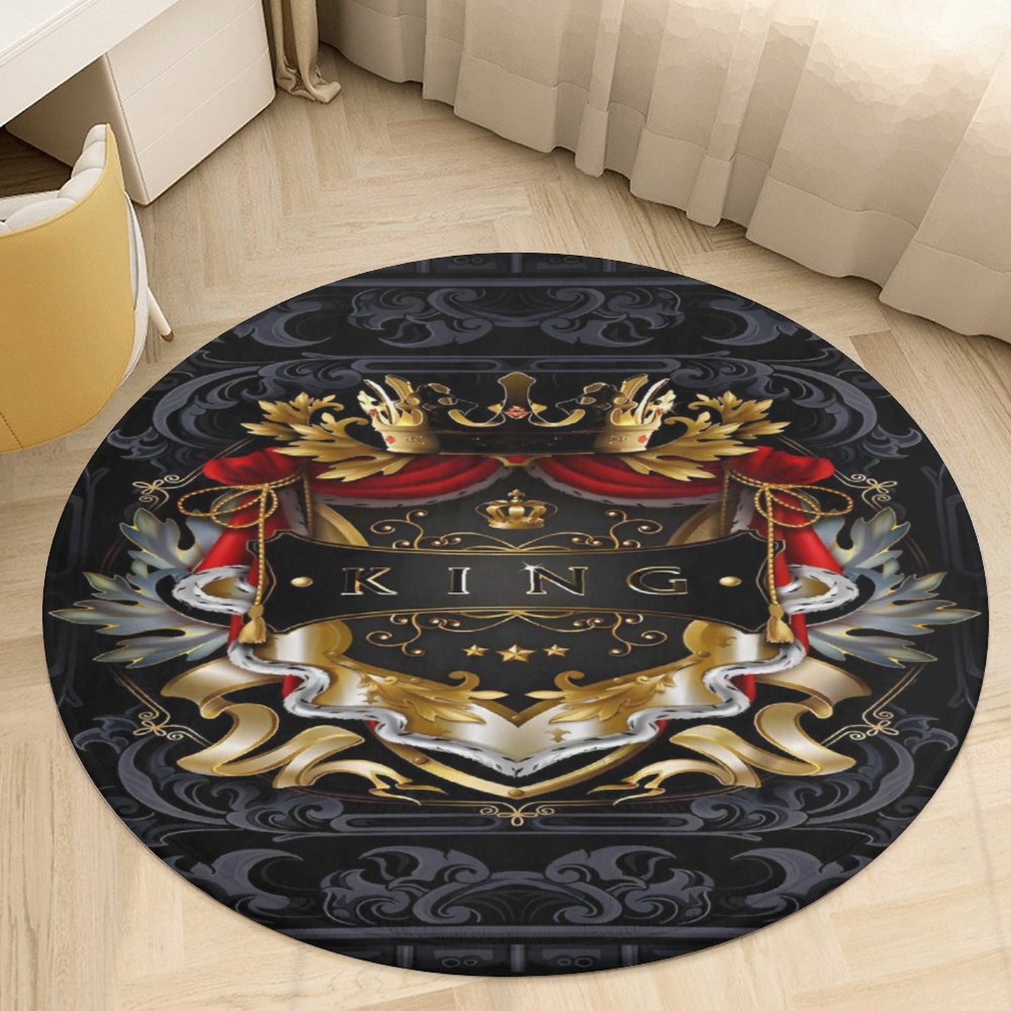 Round Coral Velvet Warm Floor Mat