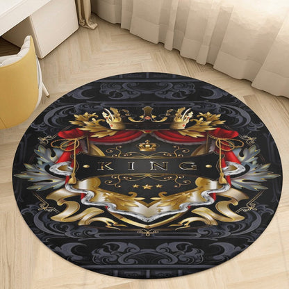 Round Coral Velvet Warm Floor Mat