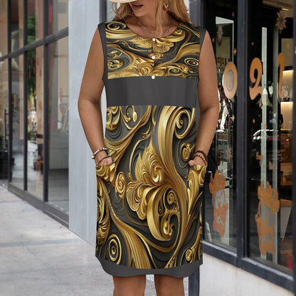 250gsm Tank Top Pocket Dress(All-Over Printing)