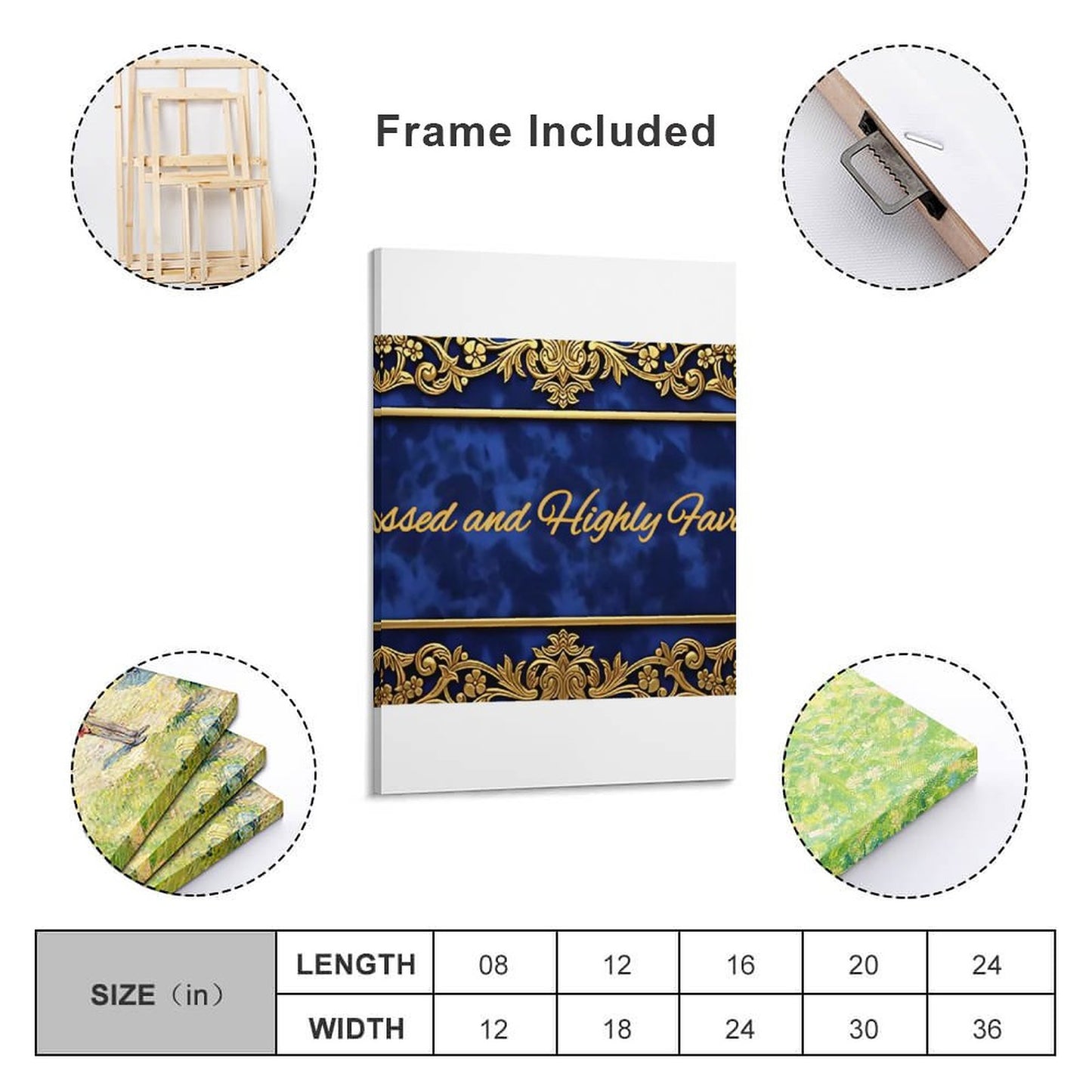 Framed Wooden Poster Hanging (Vertical 2:3)-8x12 inch