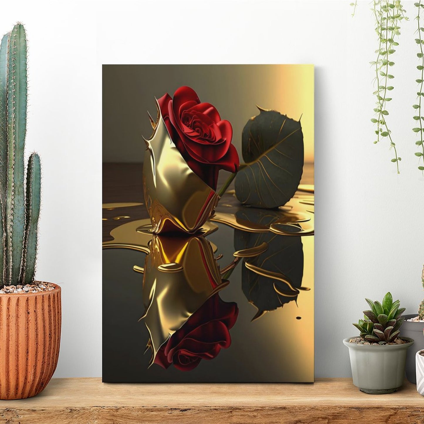 Modern Framed Canvas Wall Art Print–Large Wooden Frame for Living Room