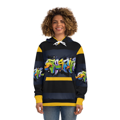 COLORFUL GRAFFITI UNISEX black/yellow Fashion Hoodie