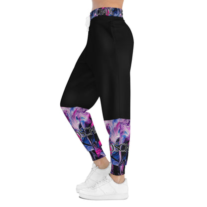CHAOS on Black Unisex Athletic Joggers-SMALL-3XL