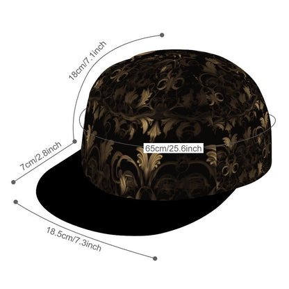 BLACK & GOLD ACCENT Unisex Snapback Cap