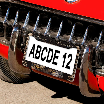 License Plate Frames with 4 Round Holes (1 Pair)