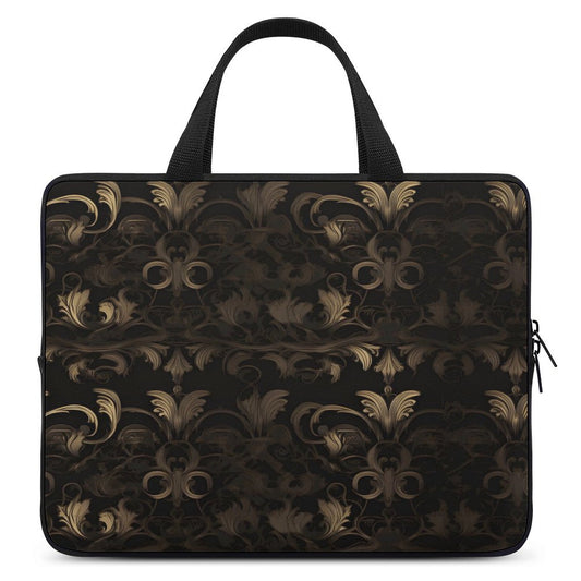 BLACK & GOLD ACCENT Laptop Case-sizes: 10"-17"